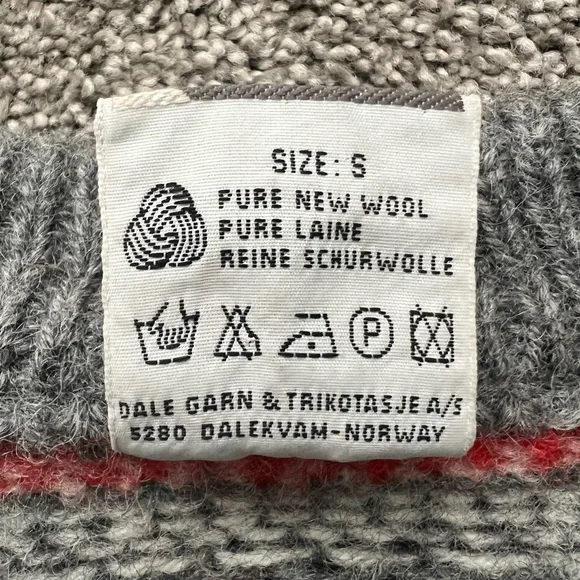 Vintage 1994 Dale of Norway Lillehammer wool sweater gray size S RARE - Picture 3 of 8